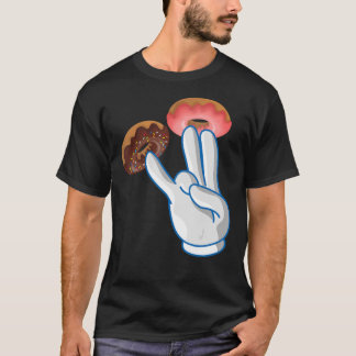 Camiseta 4 Years Old Funny Pug and Donut Retro Vintage 4th 