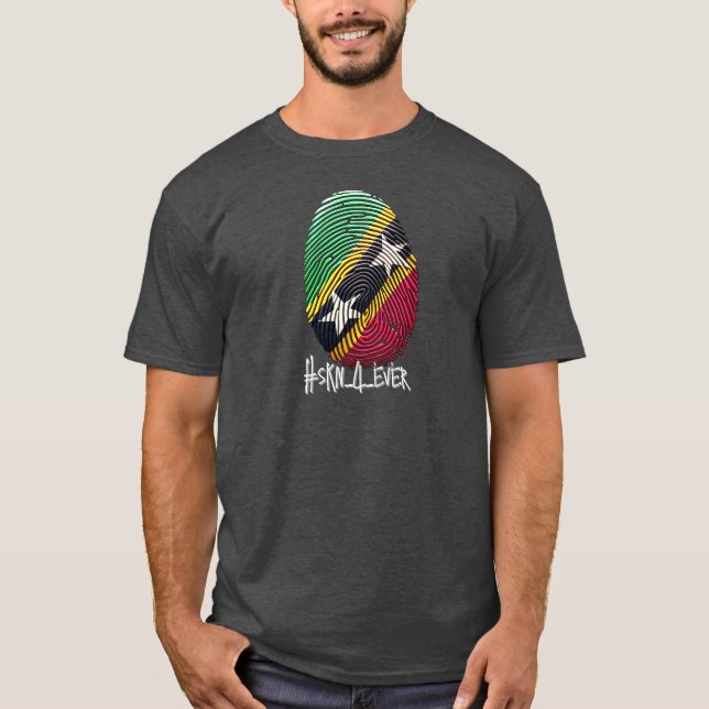Camiseta 4Ever Thumbprint Mens TShirt - St Kitts Nevis (Anverso)