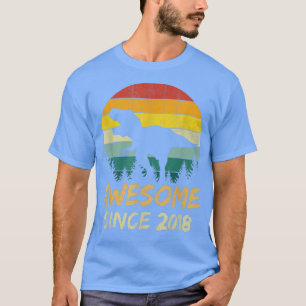 Camiseta 4th Birthday Gift Boy Dinosaur 4 Year Old Awesome 