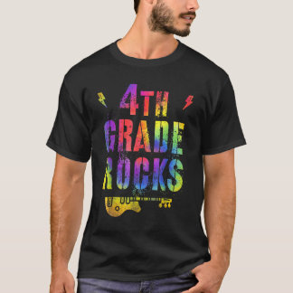 Camiseta 4th Fourth Grade Rocks Tie Dye Back To School Teac