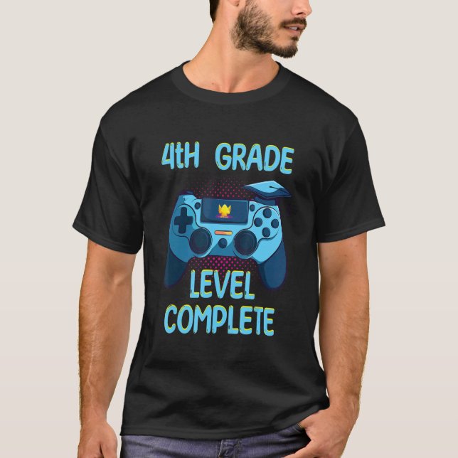 Camiseta 4th Grade Level Complete Last Day Of School  Gradu (Anverso)