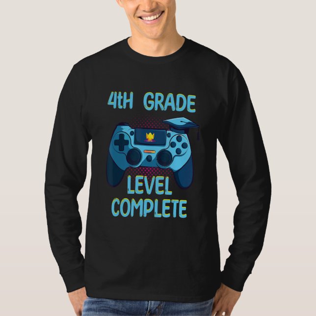 Camiseta 4th Grade Level Complete Last Day Of School  Gradu (Anverso)