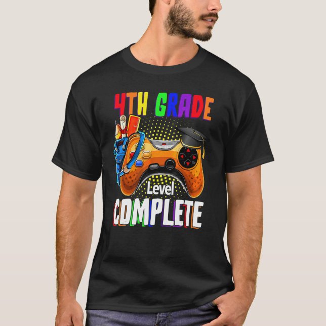 Camiseta 4th Grade Level Complete Last Day Of School Gradua (Anverso)