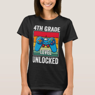 Camiseta 4th Grade Level Unlocked Video Game Back to School