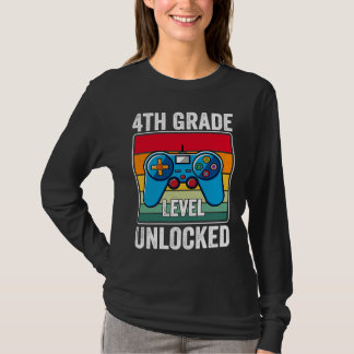 Camiseta 4th Grade Level Unlocked Video Game Back to School