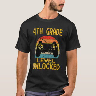 Camiseta 4th Grade Level Unlocked Video Gamer Back To Schoo