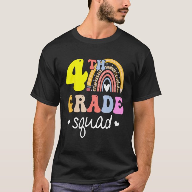 Camiseta 4th Grade Squad Teachers Kids Fourth Grade Back to (Anverso)