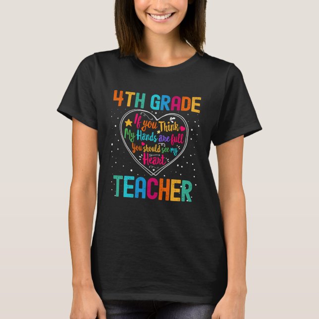 Camiseta 4th Grade Teacher Appreciation Week Back to School (Anverso)