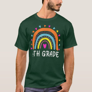 Camiseta 4th Grade Teacher Rainbow Funny Fourth Grade Back