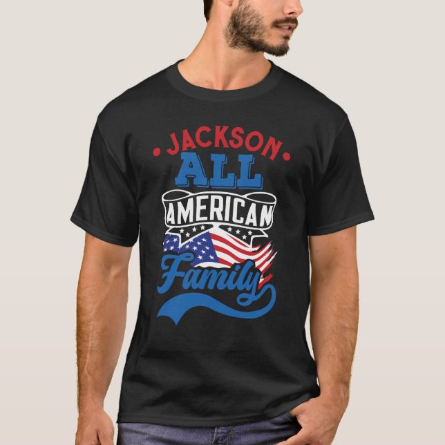 Camiseta 4th july All american family patriotic matching (Anverso)