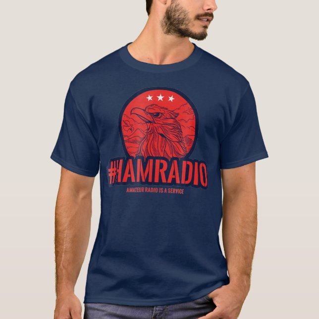 Camiseta 4th july US Ham Radio  - Patriotic shirts for (Anverso)