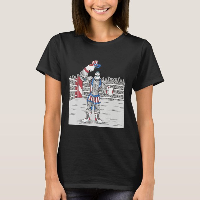 Camiseta 4th July USA Boxing Fitness Gym Artificial Intelli (Anverso)