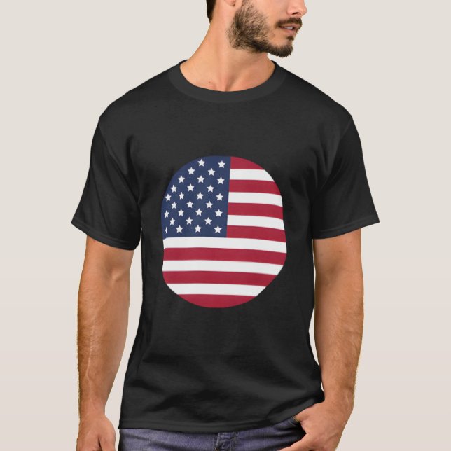 Camiseta 4Th July Usa Flag American Patriotic Minimalist (Anverso)