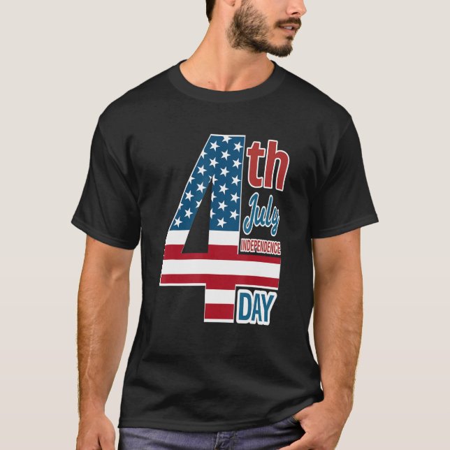 Camiseta 4th of July 2023 Independence Day With USA America (Anverso)
