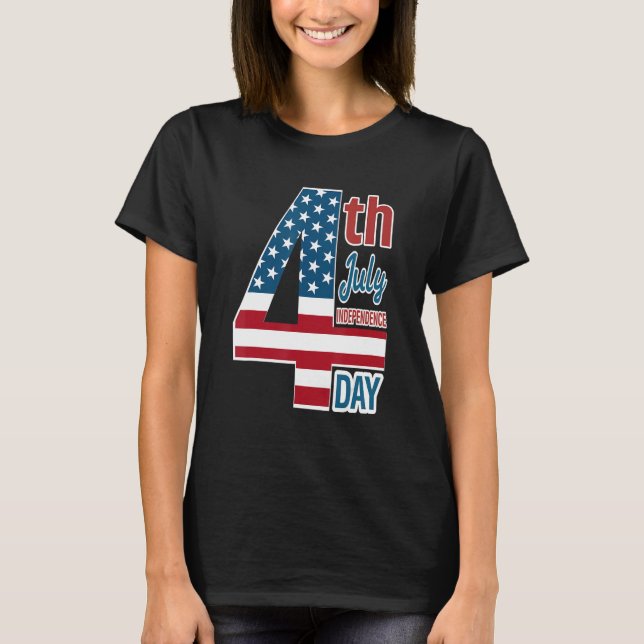 Camiseta 4th of July 2023 Independence Day With USA America (Anverso)