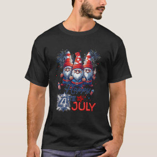 Camiseta 4Th Of July 2023 Patriotic Gnomes American Usa