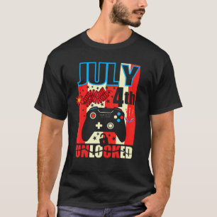 Camiseta 4th Of July 4th Fourth Of July Level Unlocked Inde