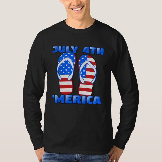 Camiseta 4th of July America Summer 2021 Flip Flop Women Me (Anverso)