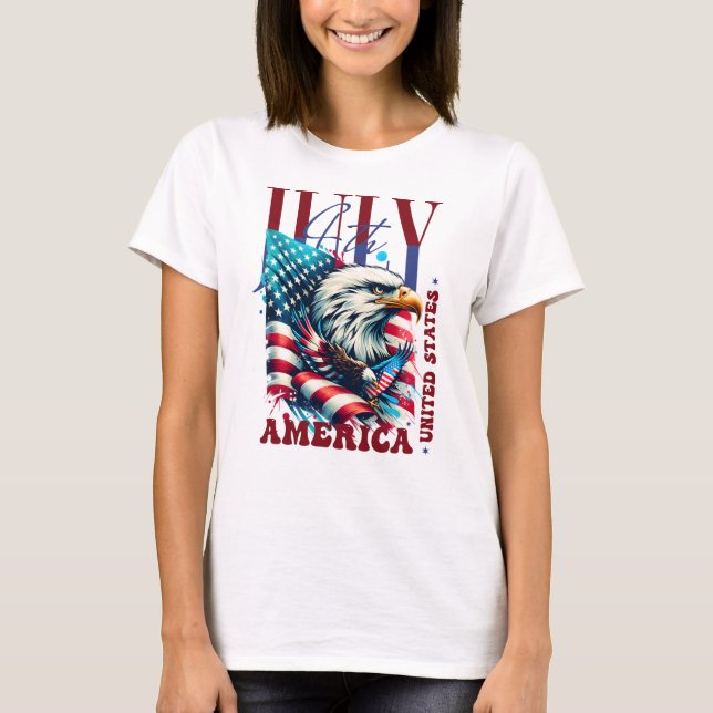 Camiseta 4th of July American Eagle Sublimation-61904 (Anverso)