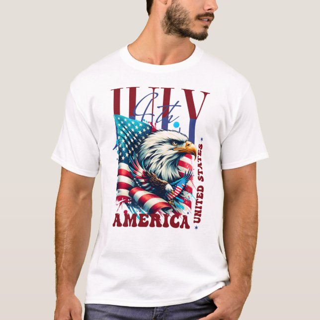 Camiseta 4th of July American Eagle Sublimation-61904 (Anverso)
