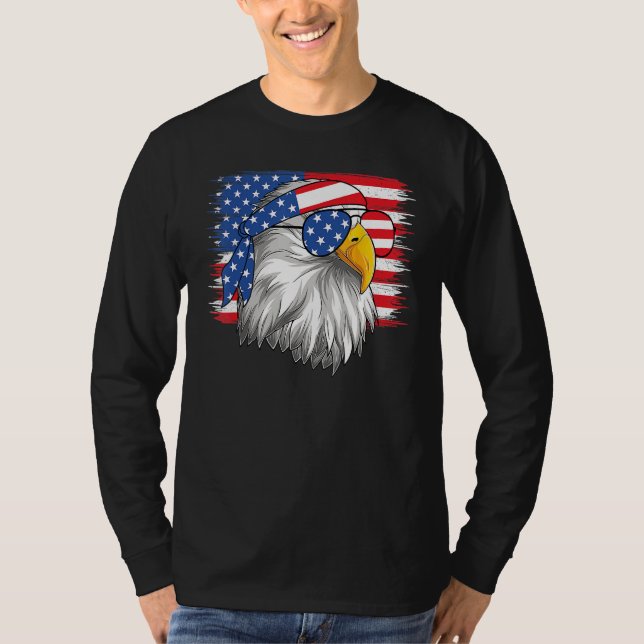 Camiseta 4th Of July American Flag Patriotic Eagle USA (Anverso)
