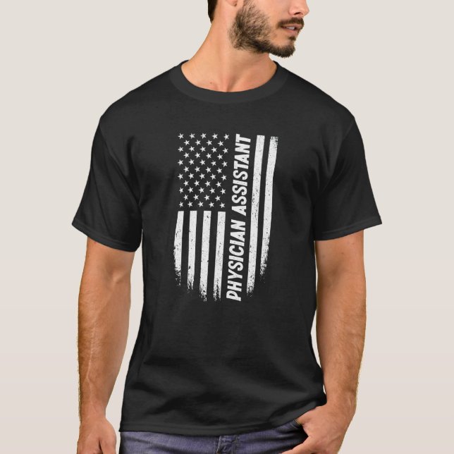 Camiseta 4th Of July American Flag Physician Assistant   (Anverso)