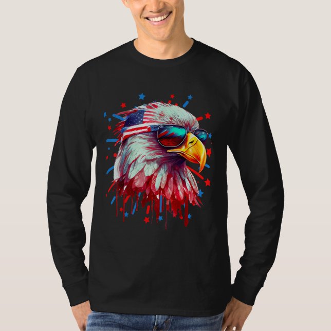 Camiseta 4th Of July Bald Eagle (Anverso)
