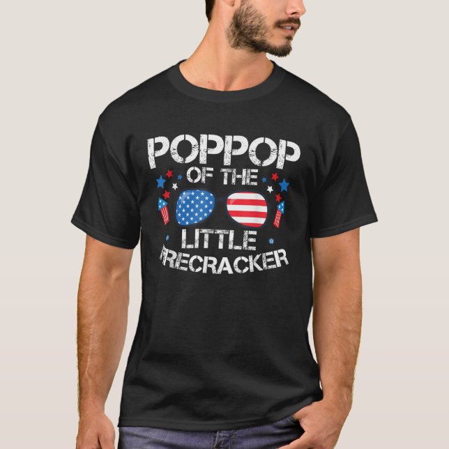 Camiseta 4th of July Birthday Poppop Of The Little Firecrac (Anverso)