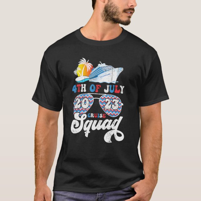 Camiseta 4th Of July Cruise Squad 2023 Patriotic American F (Anverso)