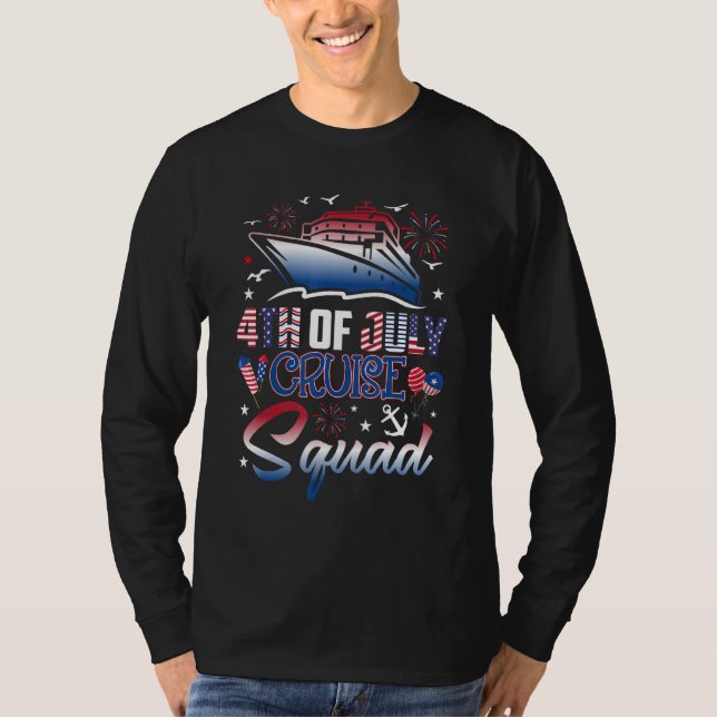 Camiseta 4th Of July Cruise Squad Patriotic American (Anverso)