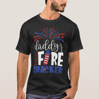 Camiseta 4th of July Daddy's Little Firecracker Toddler Kid