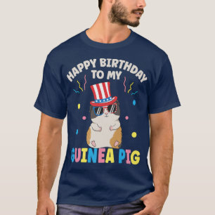 Camiseta 4th of July Design for a Patriotic Guinea Pig owne