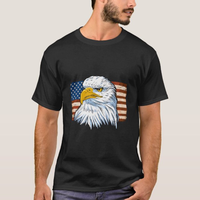 Camiseta 4Th Of July Eagle Patriotic American (Anverso)
