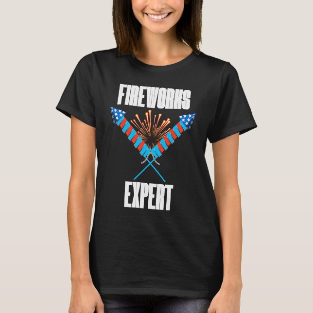 Camiseta 4th of July Fireworks Expert  Event Coordinators (Anverso)