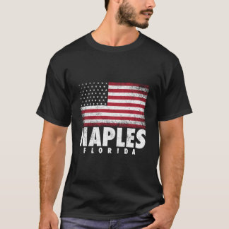 Camiseta 4Th Of July For Naples Florida American Flag