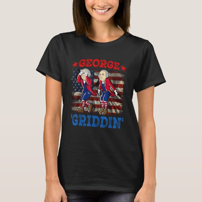 Camiseta 4th Of July George Washington Griddy George Griddi (Anverso)