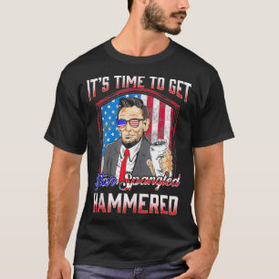 Camiseta 4th of July Get Star Spangled Hammered Drinkin lik