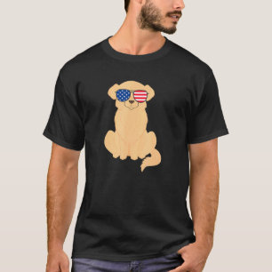 Camiseta 4th Of July Golden Retriever Dog Patriotic Usa Ame