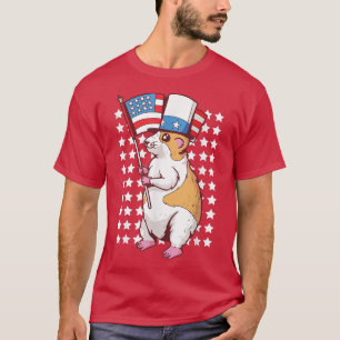 Camiseta 4th of July Guinea Pig Hamster Independence Day US