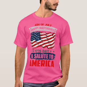 Camiseta 4th of July Happy Independence 1776 Day A SALUTE T