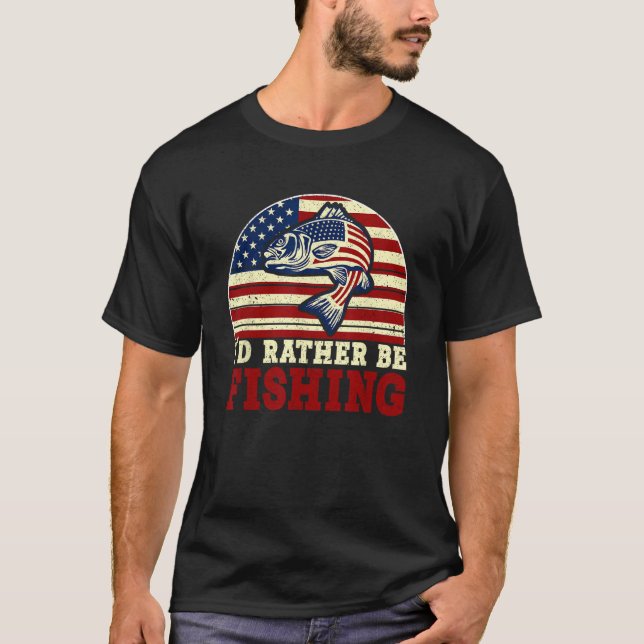 Camiseta 4th of July I d Rather Be Fishing 5 (Anverso)