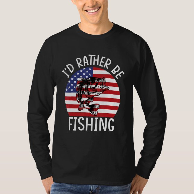 Camiseta 4th of July I d Rather Be Fishing 6 (Anverso)