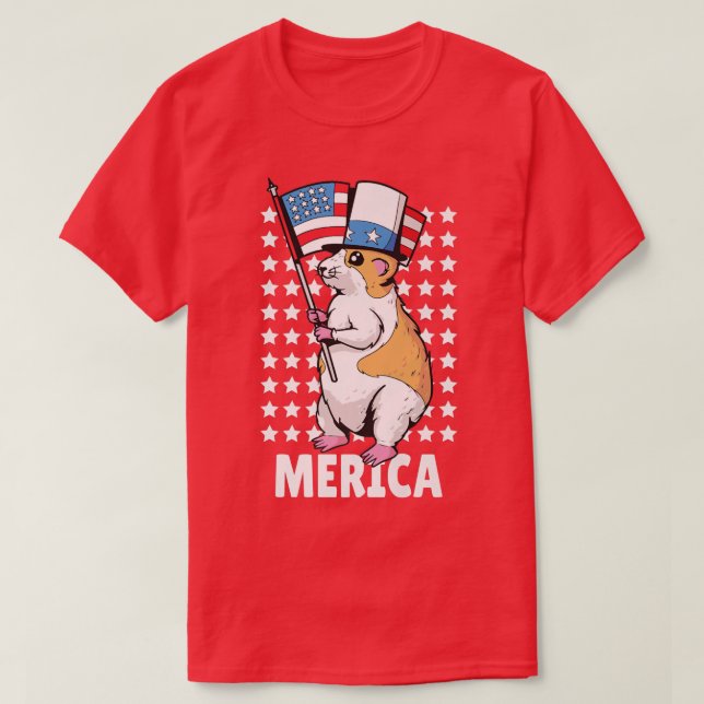 Camiseta 4th of July Independence Day USA American Guinea P (Diseño del anverso)