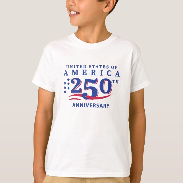 Camiseta 4th of July Junior Golfer USA 250th Anniversary (Anverso)