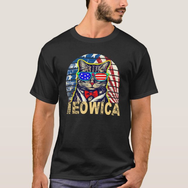 Camiseta 4th of July Meowica Cat (Anverso)