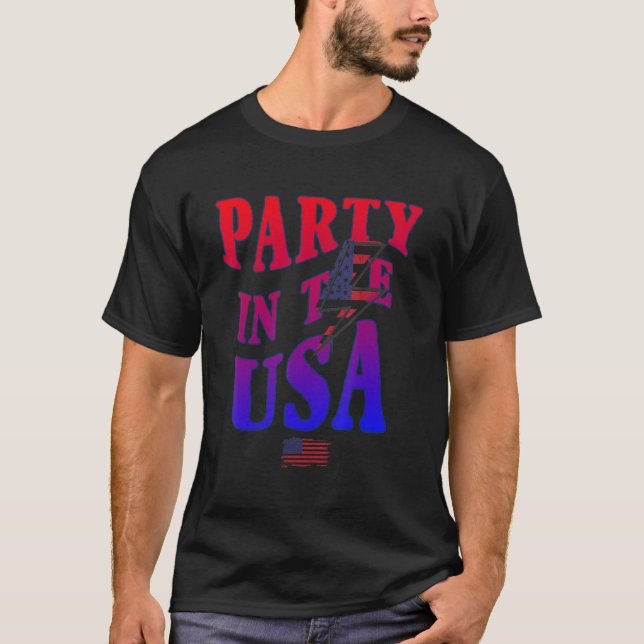 Camiseta 4th of july Mom And Girl baby PINK PARTY in the US (Anverso)