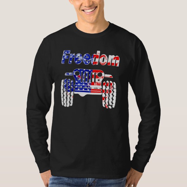 Camiseta 4th Of July Mud Ride UTV SXS Offroad Freedom Racer (Anverso)