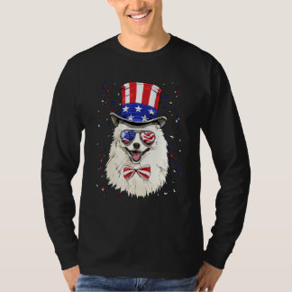 Camiseta 4th of July Patriotic American Eskimo Merica USA F