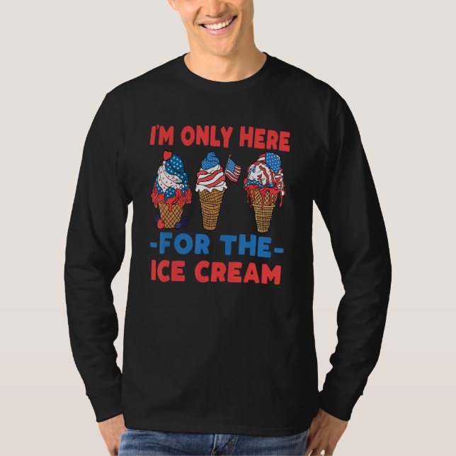 Camiseta 4th Of July Patriotic American Ice Cream Cone (Anverso)