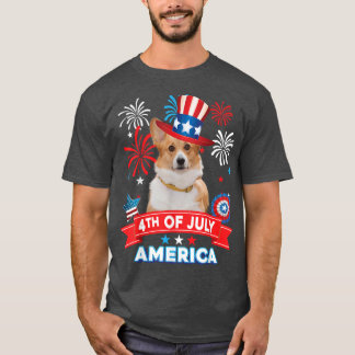 Camiseta 4th Of July Patriotic Day Welsh Corgi Dog Independ